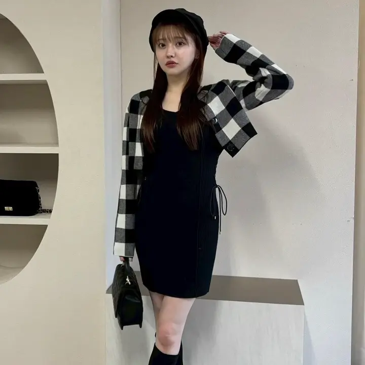 LIP SERVICE（リップサービス）｜ レトロチェックアンサンブルニット