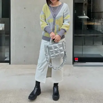 サードマガジンラメニットカーディガン新品同様品ドゥロワー drawerアドーア THIRD MAGAZINE(サードマガジン)｜ラメニットカーディガン/ブラック の