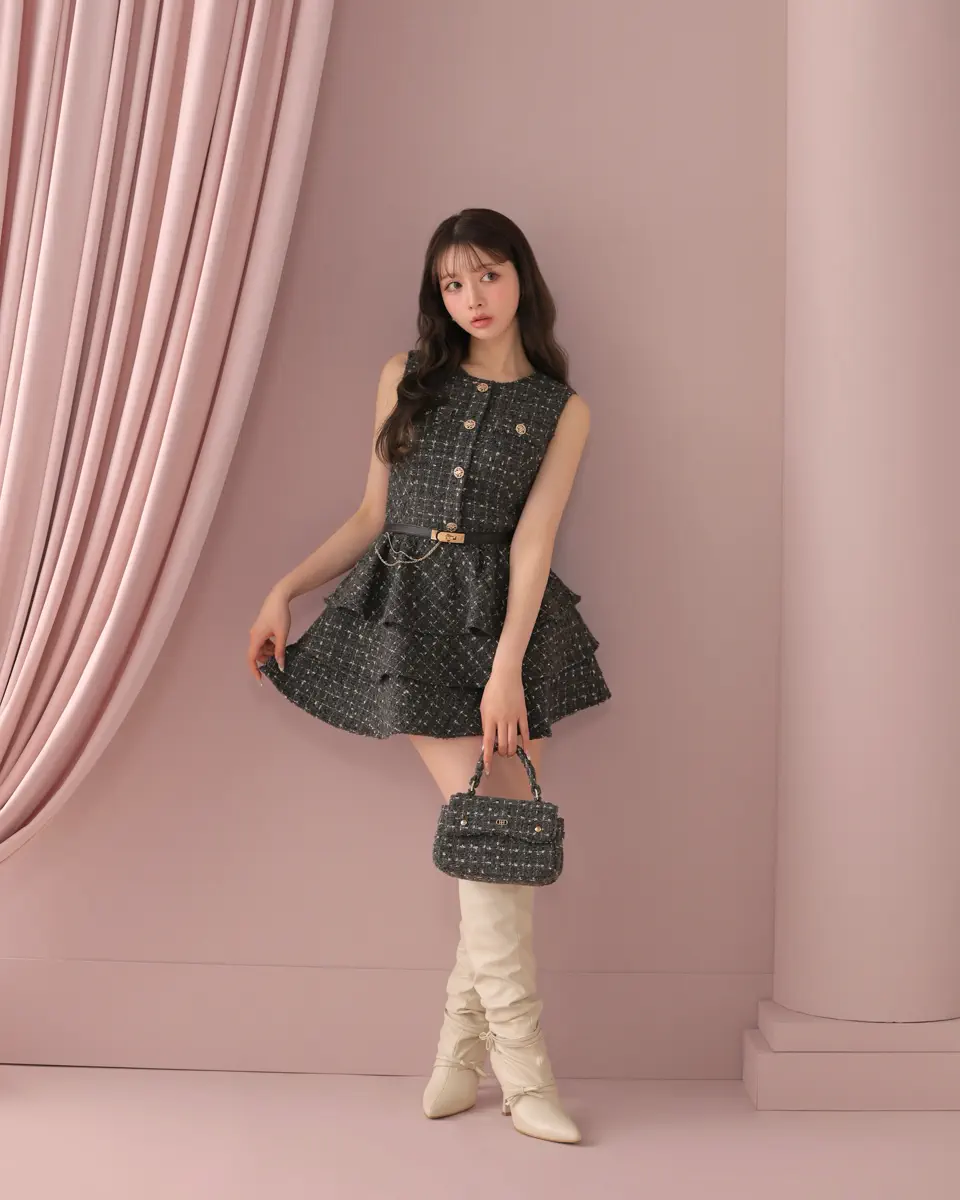 M me eme♡ハートカットラインレースミニワンピース エムミーエメ m me eme ハートカットラインレースミニワンピース
