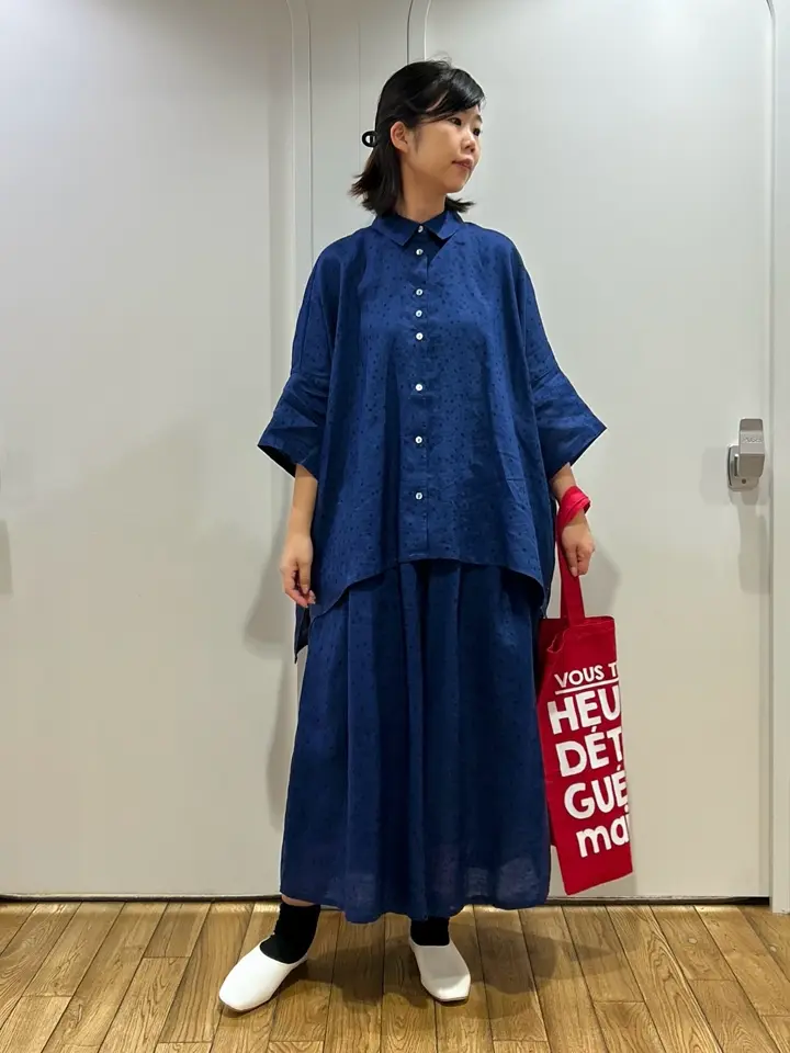 Ciel ラミースクエアーポルカ5分袖シャツ | COO ONLINE