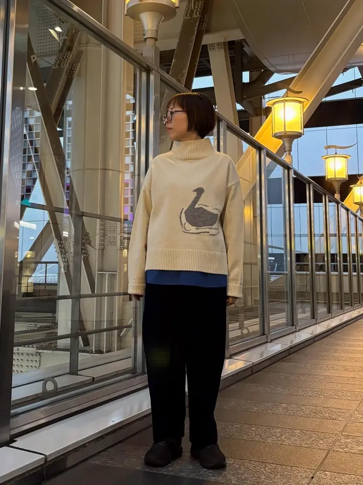 WINTER SALE】スワンインターシャハイネックセーター | COO ONLINE