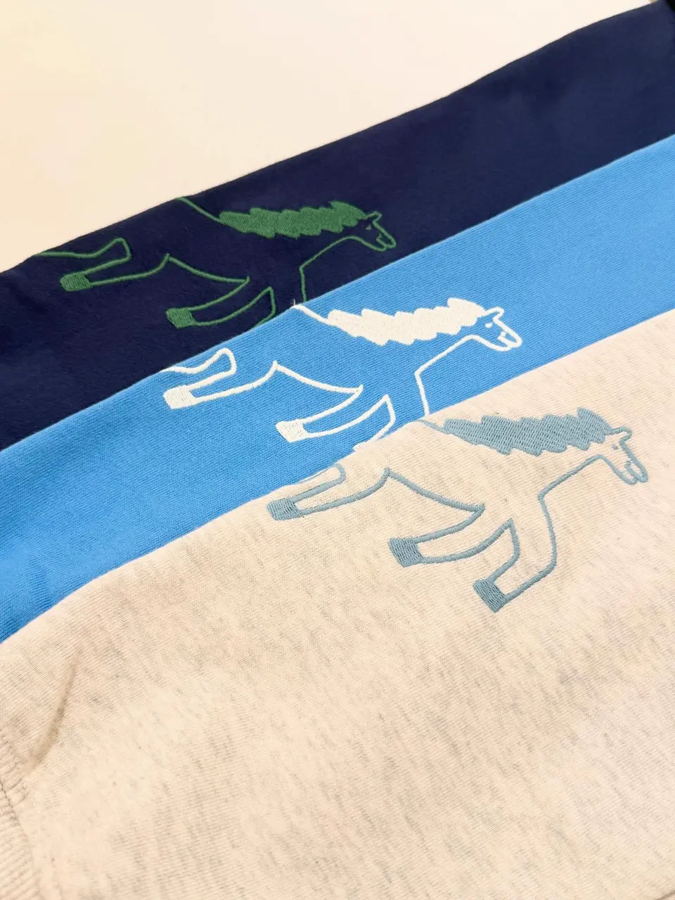 SUMMER SALE】HORSE刺繍zipあき裏毛プルオーバー | COO ONLINE