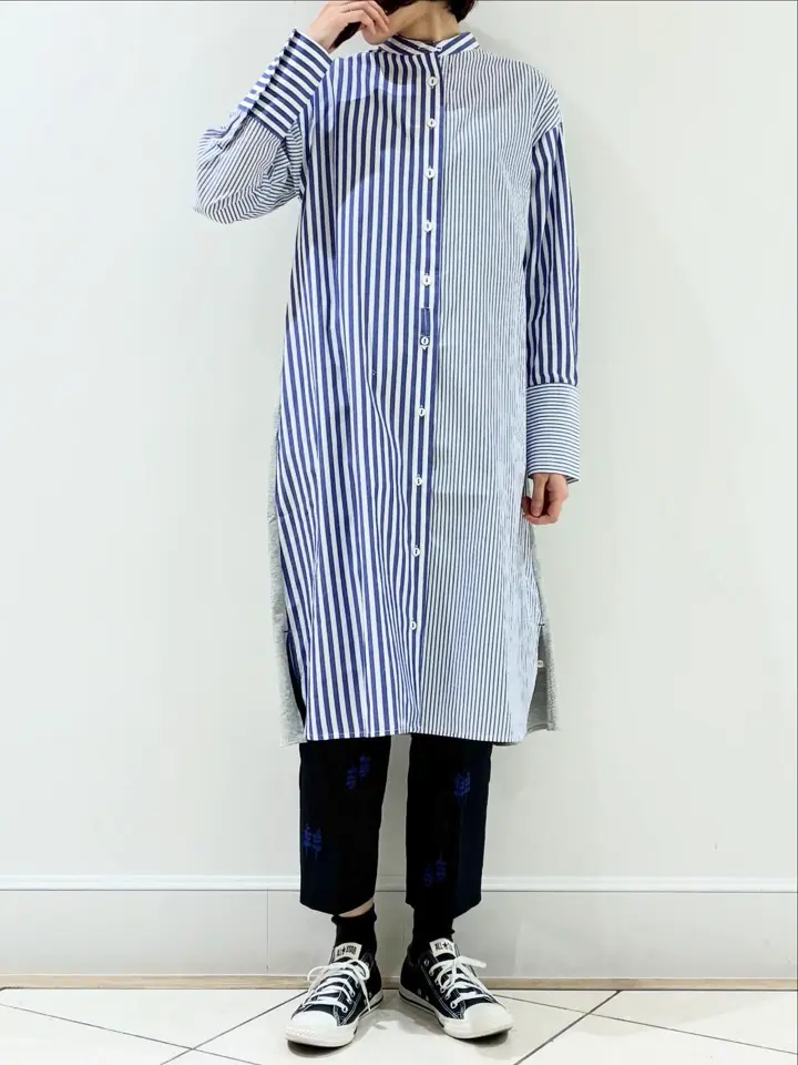 SPECIAL PRICE】miscスタンドカラー後ろ天竺チュニックシャツ | COO ONLINE