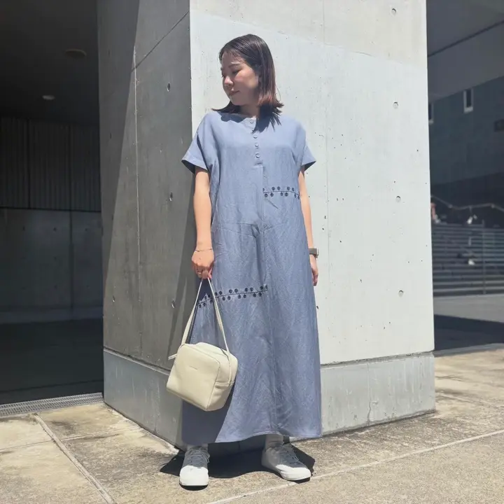 MORE PRICE DOWN】リネンレーヨンライン刺繍2wayワンピース | COO ONLINE