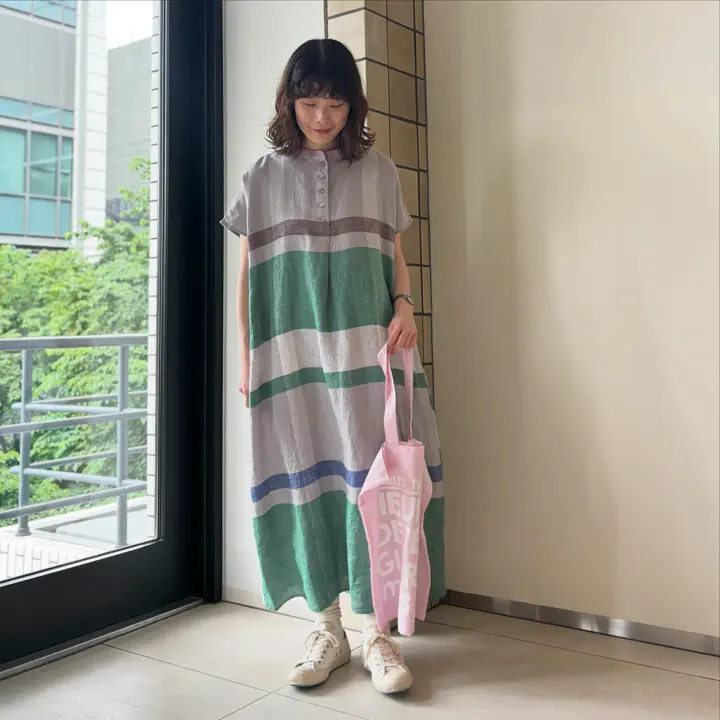 MORE PRICE DOWN】Cornetリネンパネルチェック2wayワンピース | COO ONLINE