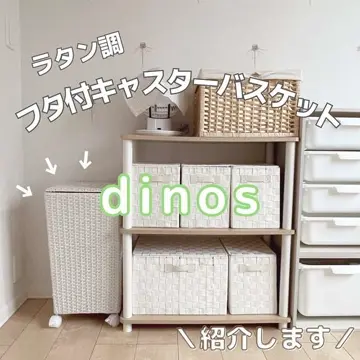 ラタン調 フタ付キャスターバスケット 小 通販 - ディノス