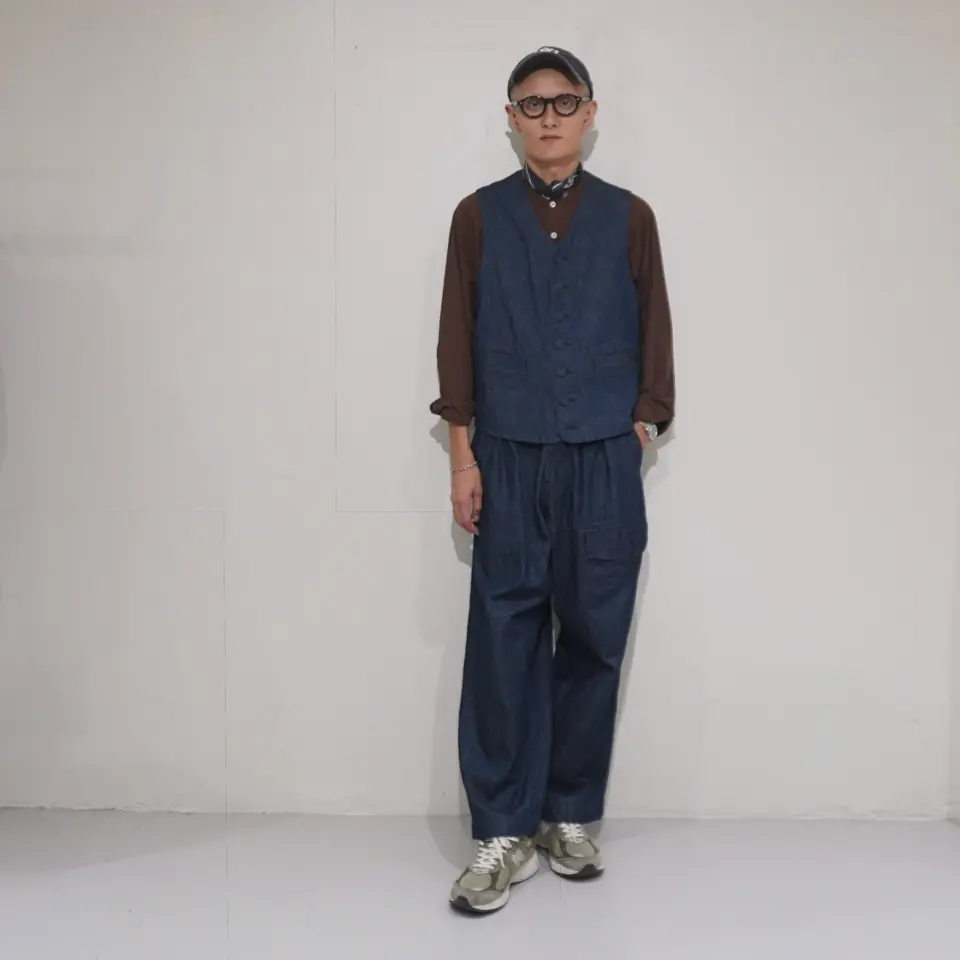 BRUNABOINNE] EM in NY VEST ブルーナボイン デニム シャンブレー