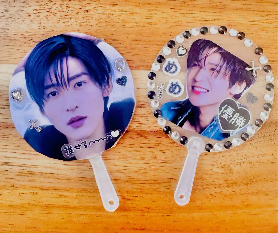 透明ミニうちわ 楕円型 2本【公式】≪1個からお届け≫Can☆Do