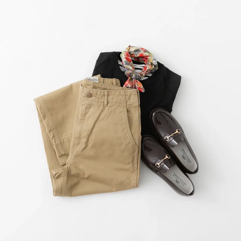 soi-e ソワ コットンリネン デニム パンツ 821019