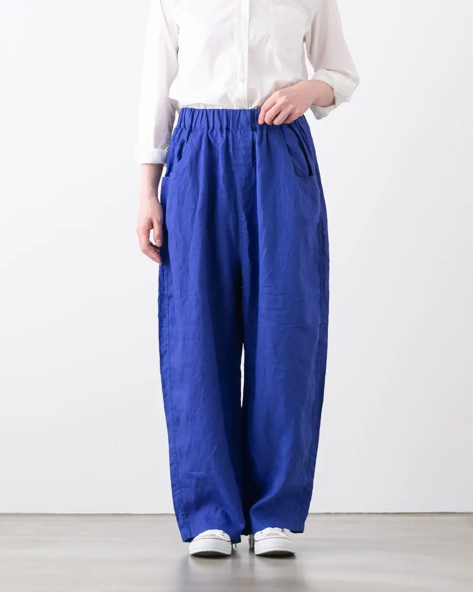 HTS エイチティーエス LINEN KERSEY BAKER PANTS コットン リネン