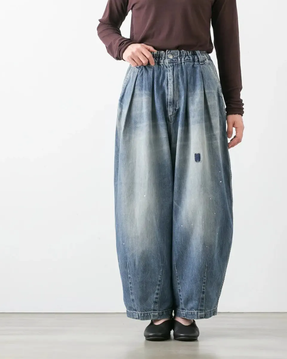 HARVESTY(ハーベスティ)＊デニムサーカスパンツ ハーベスティ DENIM CIRCUS PANTS REMAKE BLUE デニム サーカス パンツ