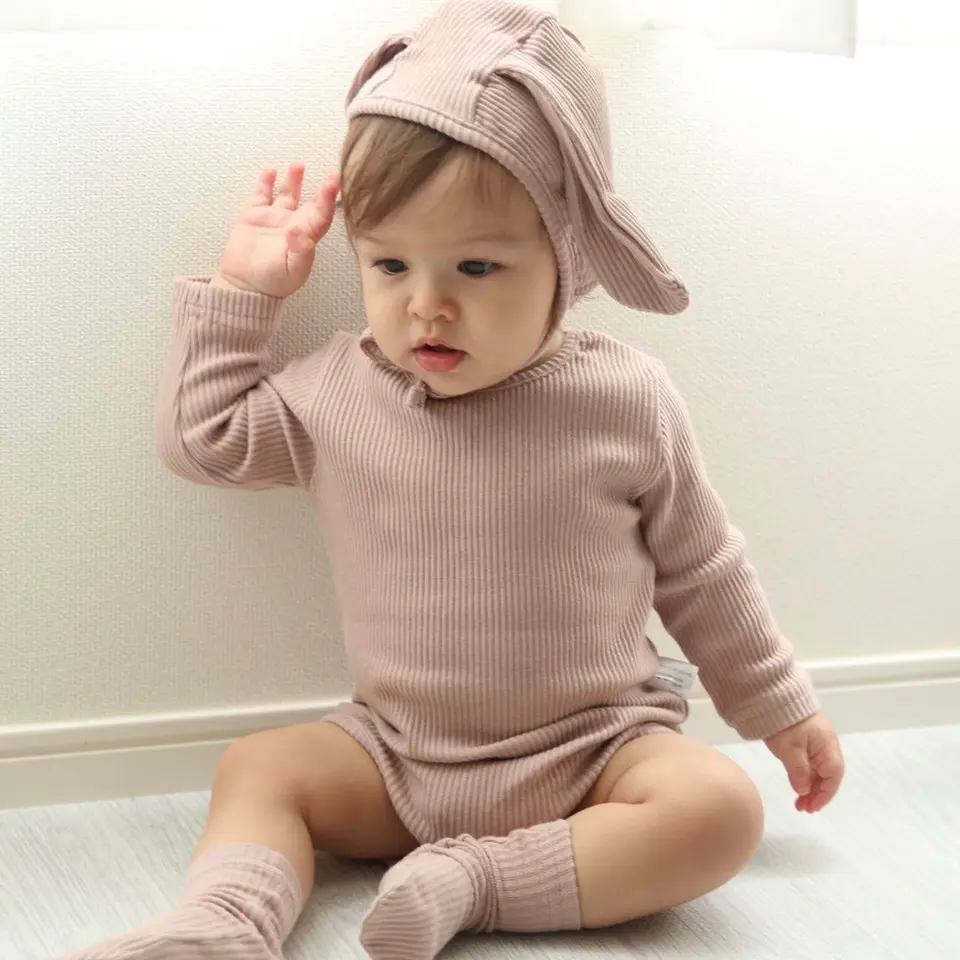 即納商品】うさちゃんロンパースセット66〜90cm ｜男の子