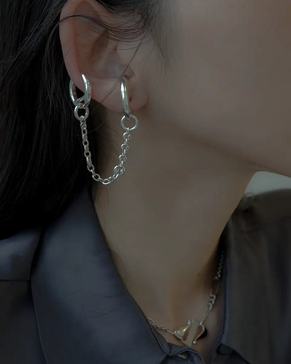 duoctria デュオクトリア Kifuku Oval Earrings duoctria シルバー ピアス – unigem