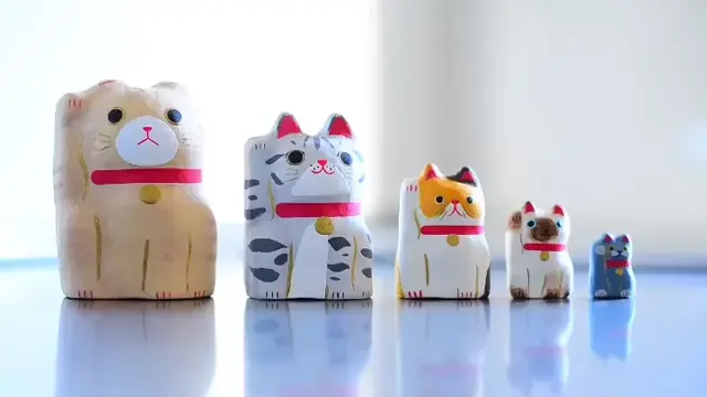 型染めタペストリー　招福張子犬尽くし　麻100％ 日本製 開運招福 張子犬 和紙置物 犬張子 1号 子宝・安産のお守り 出産祝いなどにも