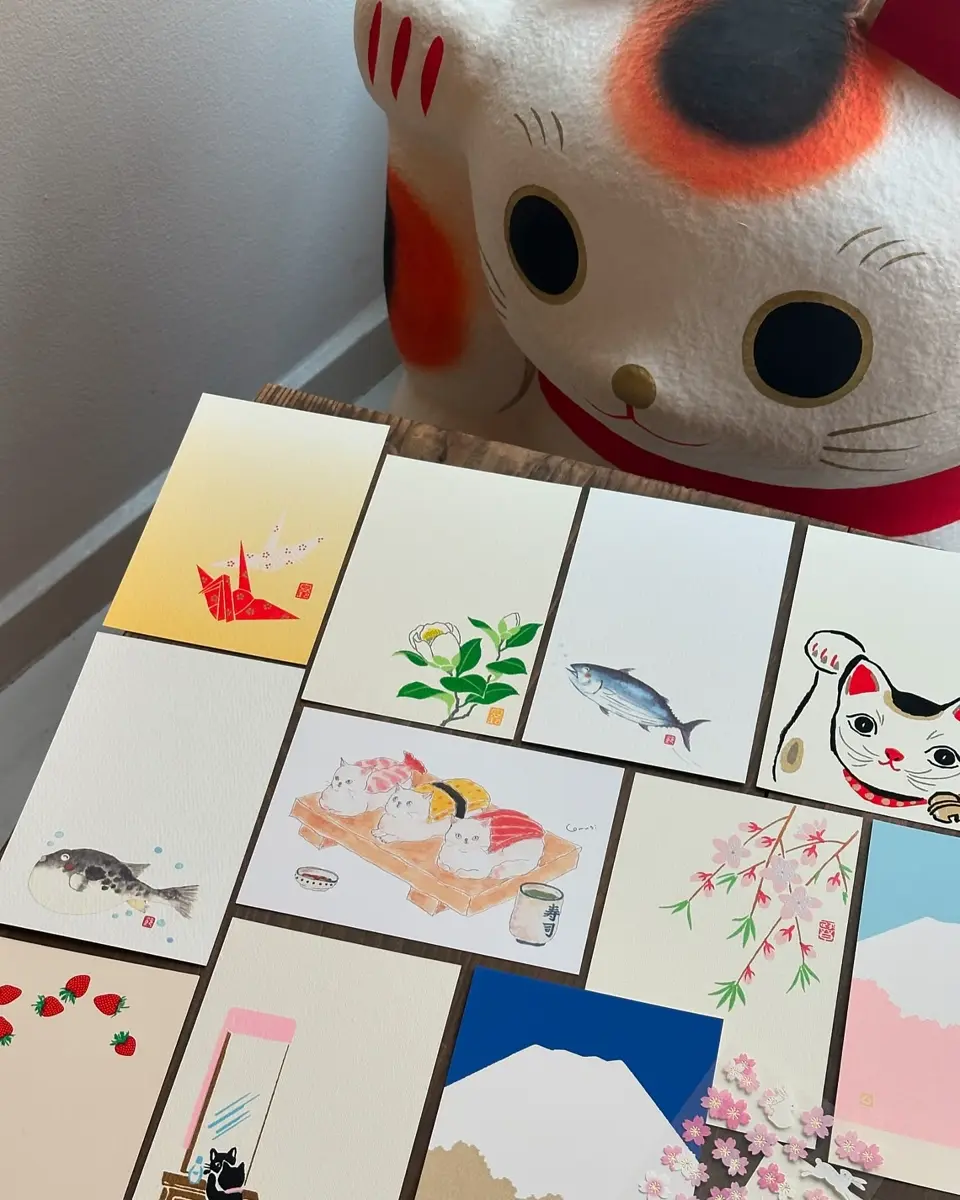 招き猫ディスプレイ