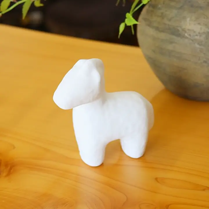 干支午 【ﾊﾘｺｵﾝﾗｲﾝ限定】| 白仕上げ 無地 - ハリコ オンライン