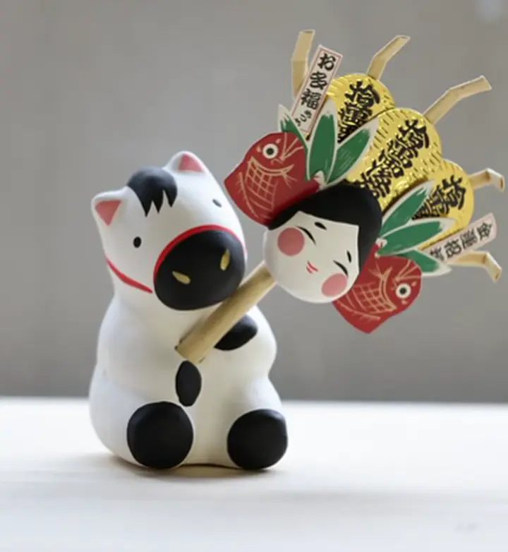 熊手持ち 午 | 縁起張子 - ハリコ オンライン