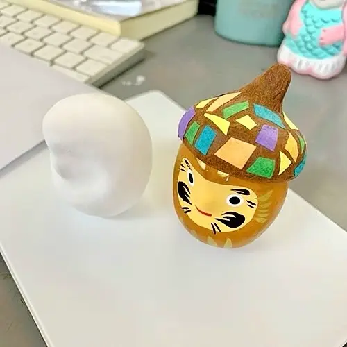 ミニだるま（白仕上げ）【ﾊﾘｺｵﾝﾗｲﾝ限定】 | 絵付け用商品 - ハリコ