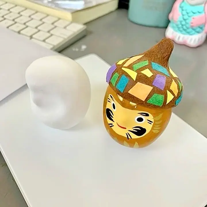 ミニだるま（白仕上げ）【ﾊﾘｺｵﾝﾗｲﾝ限定】 | 絵付け用商品 - ハリコ