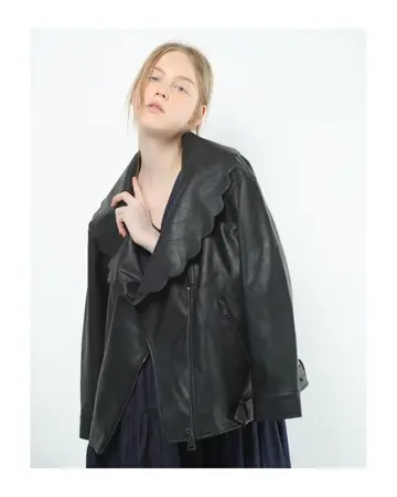 scallop collar JK(eco leather) - BayBee