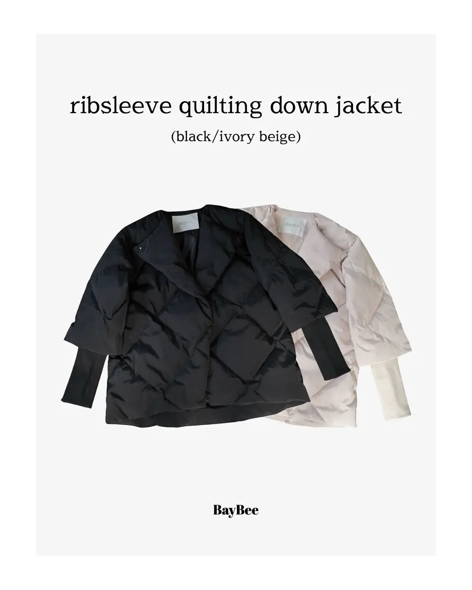 予約】ribsleeve quilting down jacket - BayBee