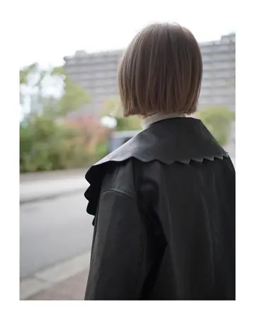 scallop collar JK(eco leather) - BayBee