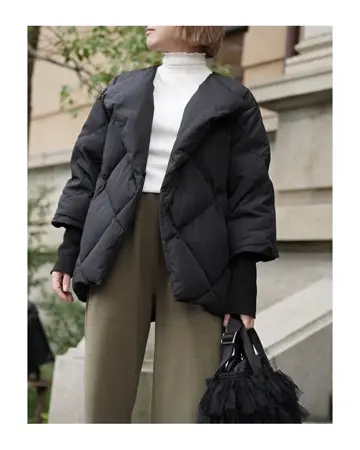 ribsleeve quilting down jacket - BayBee