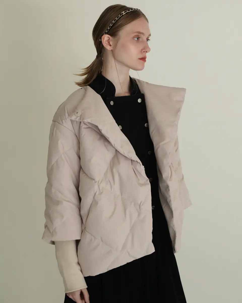 ribsleeve quilting down jacket - BayBee