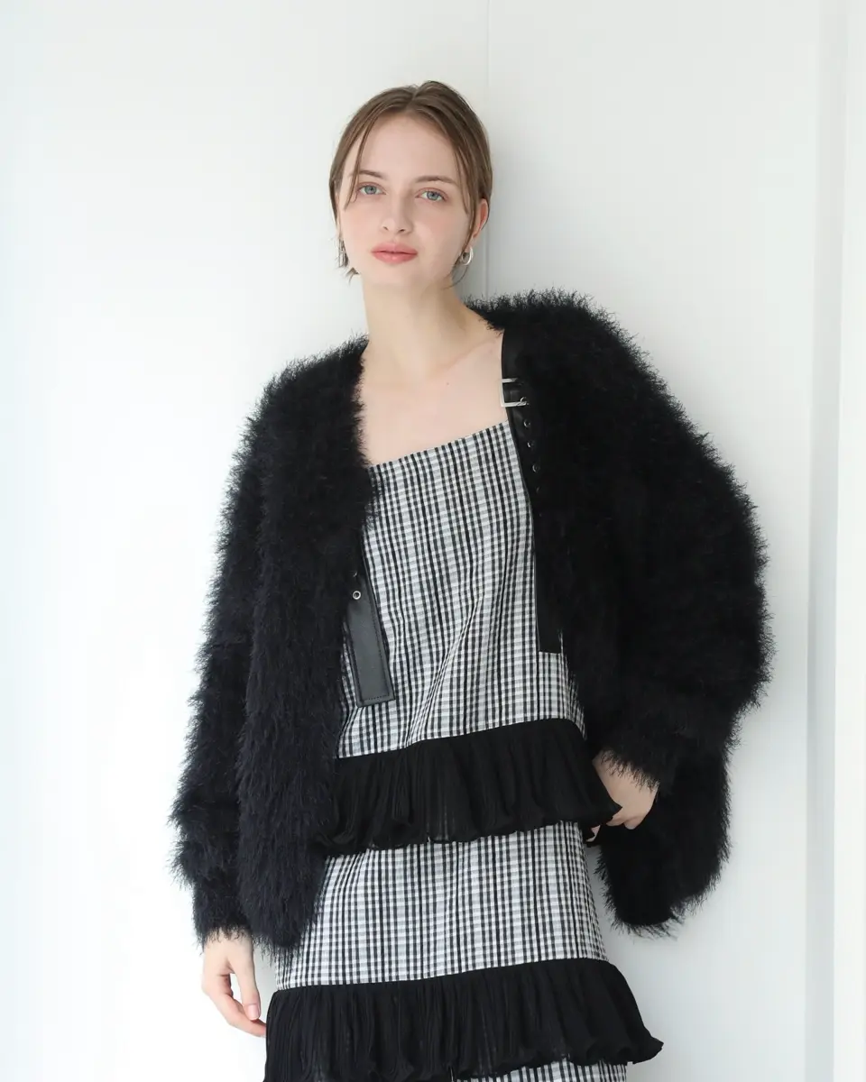 BayBee シャギーカーディガン shaggy cardigan(ivory) - BayBee