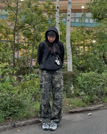Drawerドロワー ワイドパンツ迷彩柄美品T-mat
