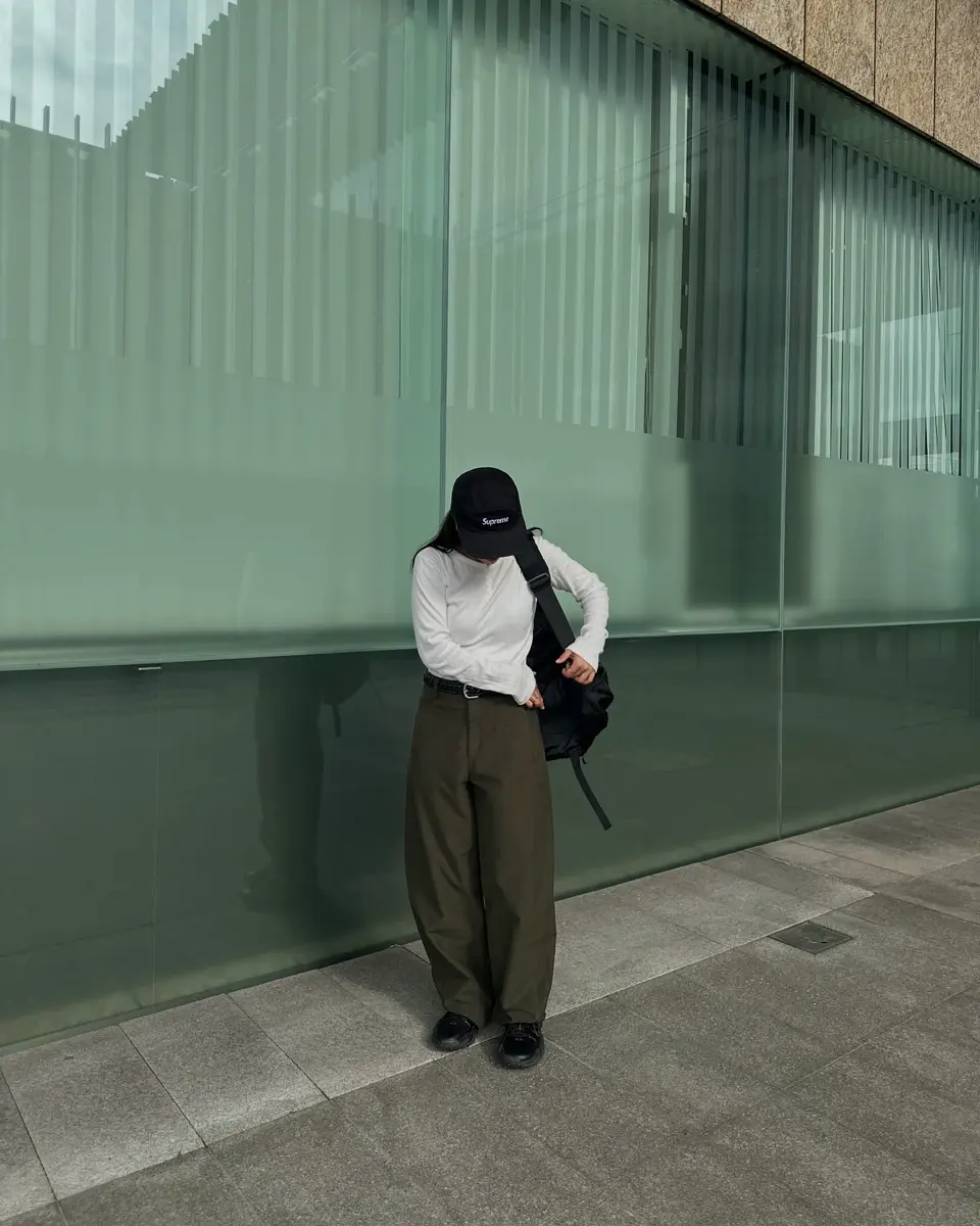 yolo ワイドパンツ　スラックス　L タックワイドストレートスラックス Y1563 – YOLO（ヨロ