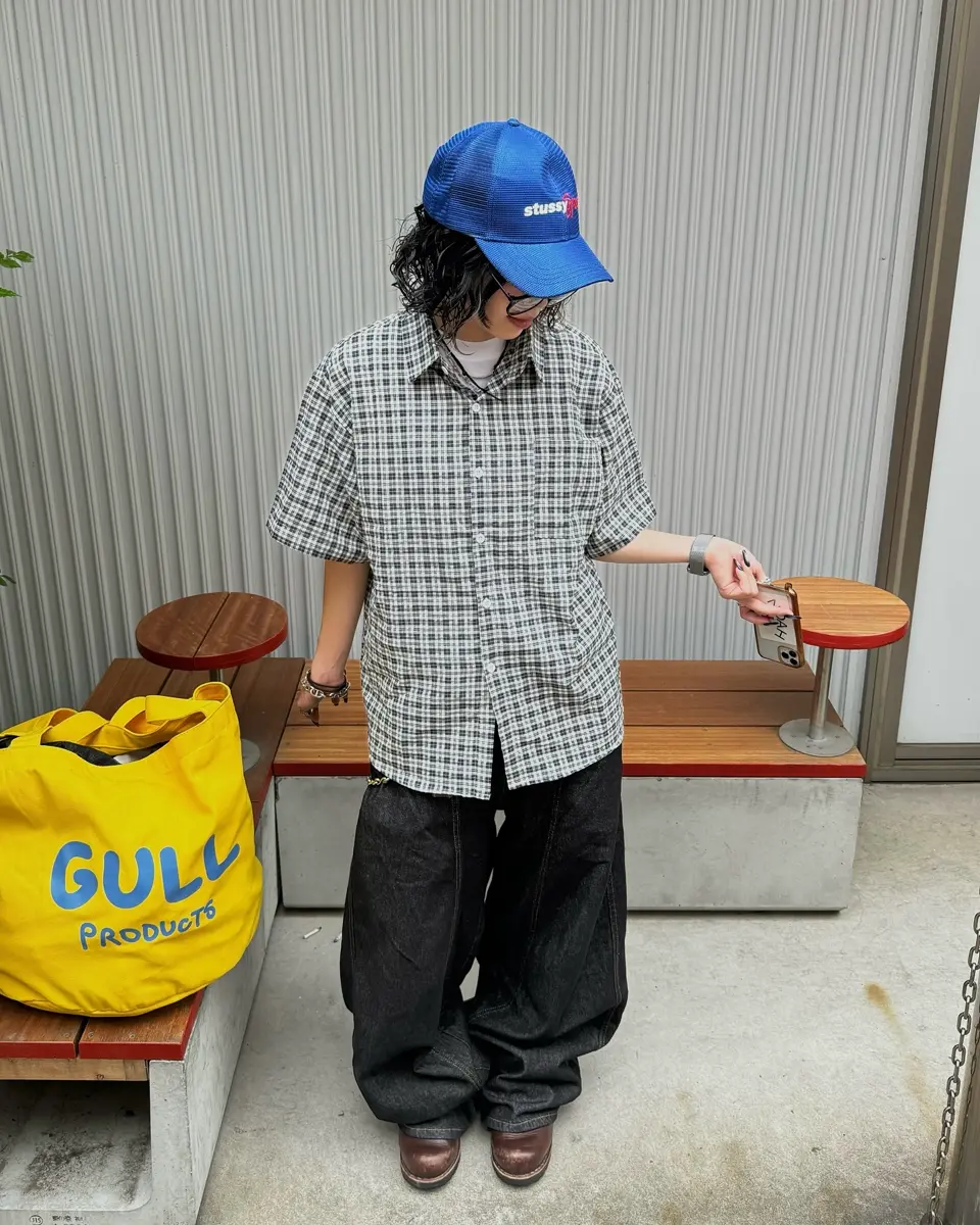 ブラックチェックシャツ KM1034 – YOLO（ヨロ）｜ファッション通販