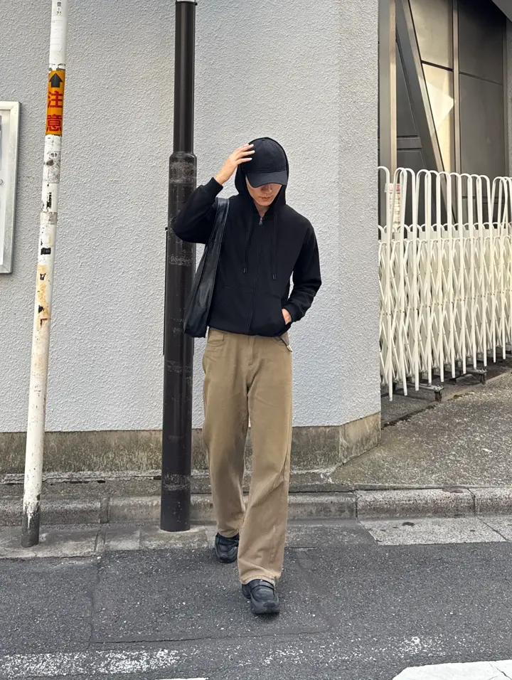 ベージュ♡パンツ ストレートパンツ《セットアップ着用可》《裾上げ済み