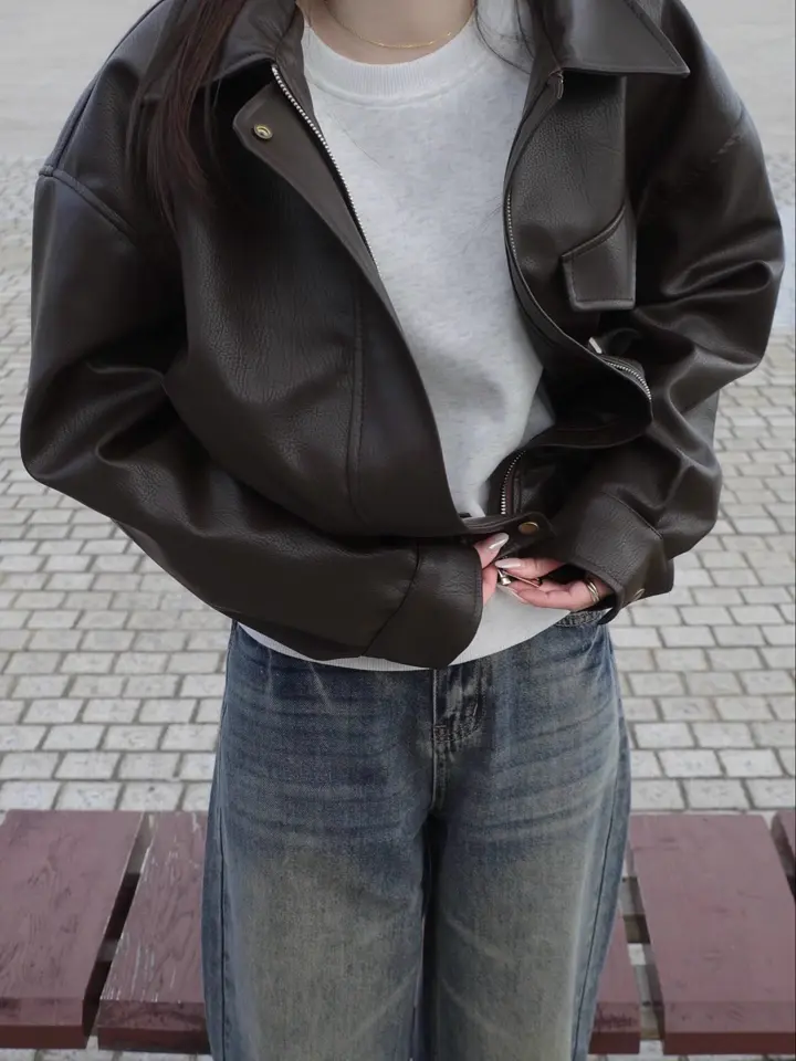 短丈PUレザージャケット SR0029 – YOLO（ヨロ）｜ファッション通販