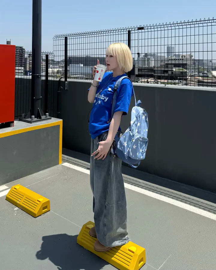 ブラックチェックワイドレッグパンツ SZ0050 – YOLO（ヨロ