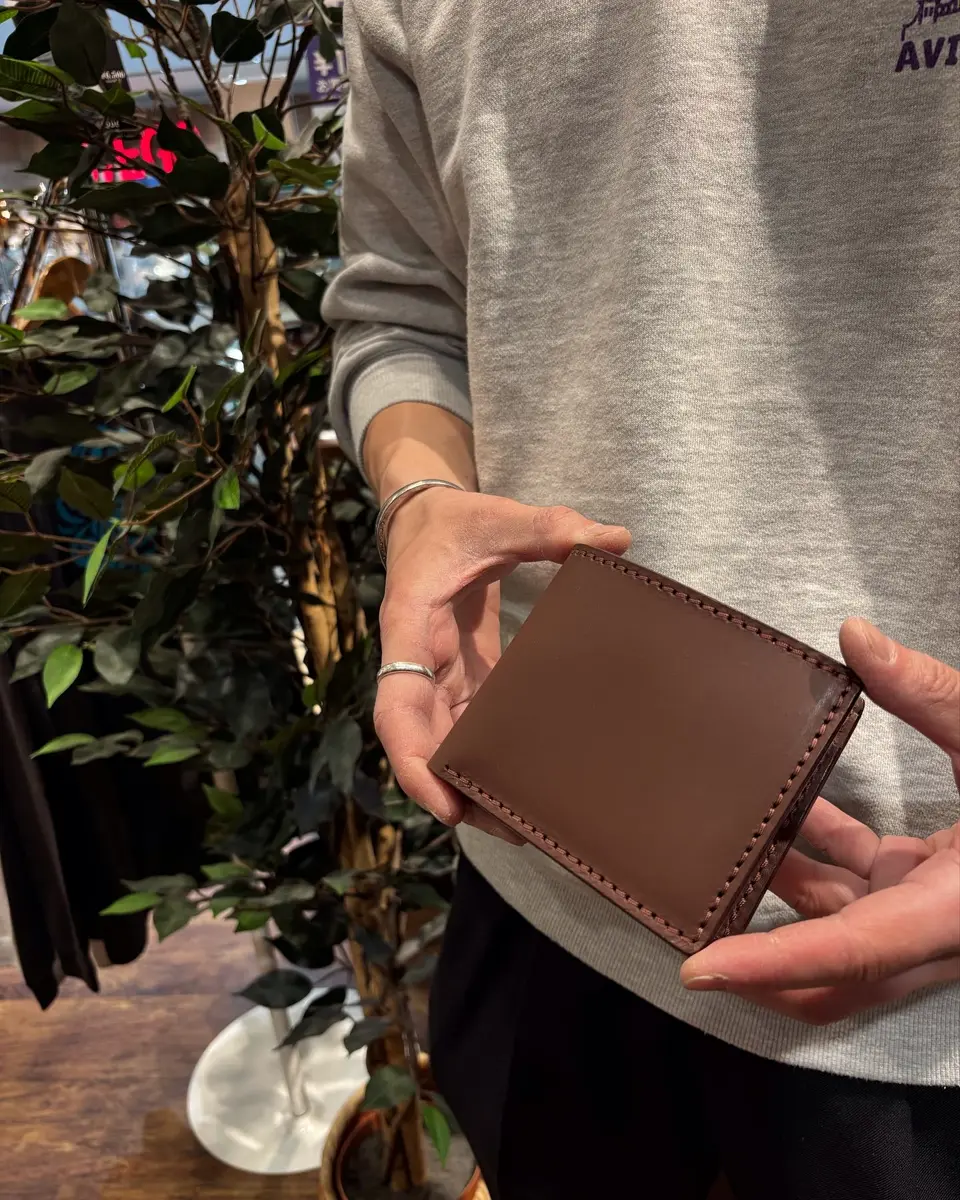 ショートウォレット/革財布 ブラウン サドルレザー｜全てのレザー