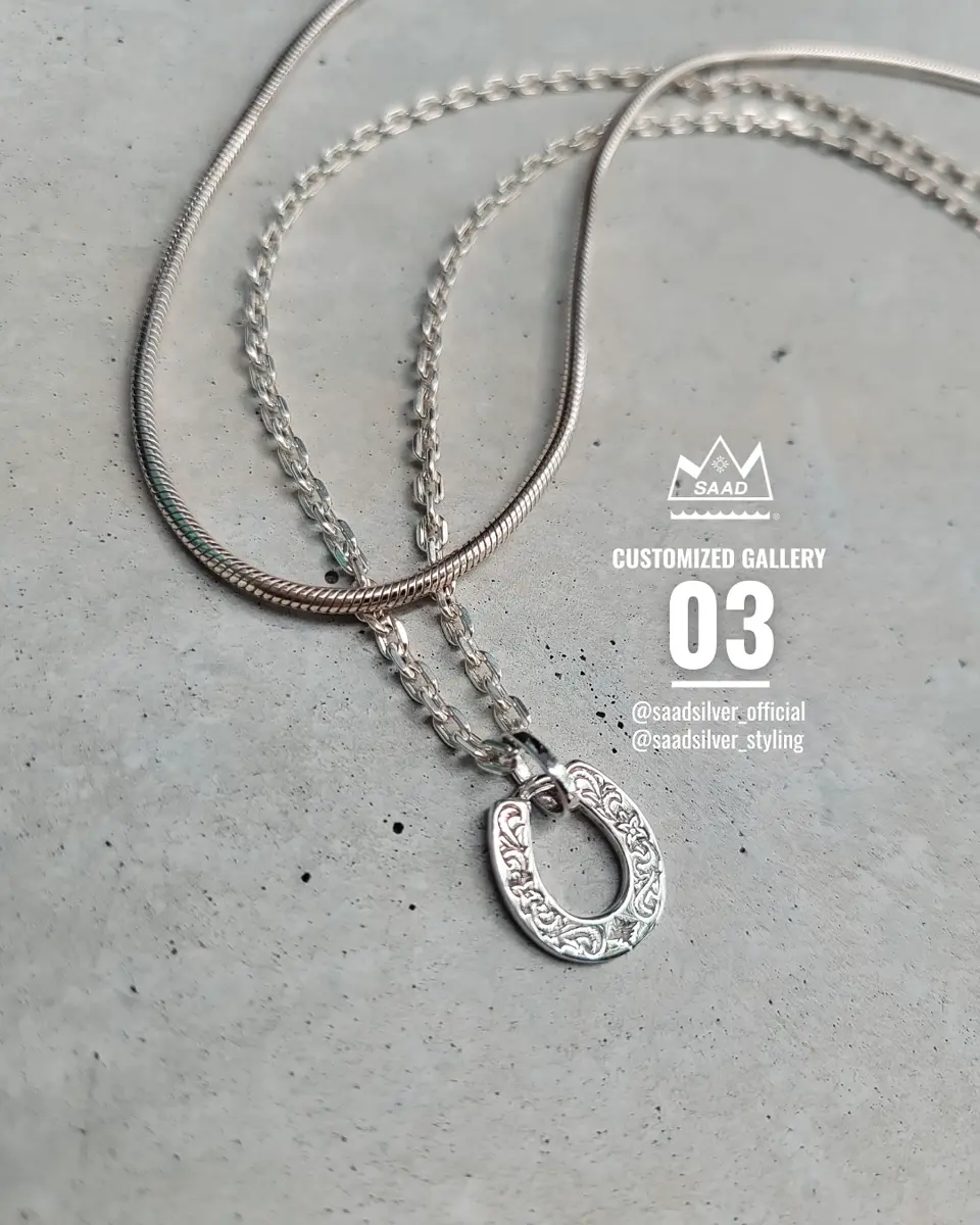 ホースシューモチーフ シルバー925製 ペンダントトップ｜Silver