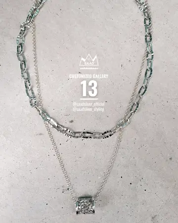 SAAD シルバー ネックレス 着用画像あり♡ SAADのお得な「レザー」「シルバーアクセサリー」2023年福袋が