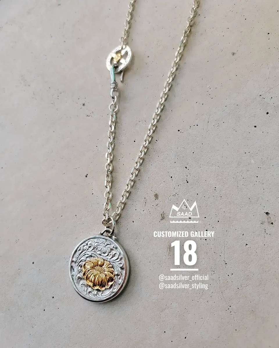 美品　SAAD シルバー925 あずきネックレス　甲丸 SAAD サード ネックレス チェーン 甲丸 Silver925 全長45cm