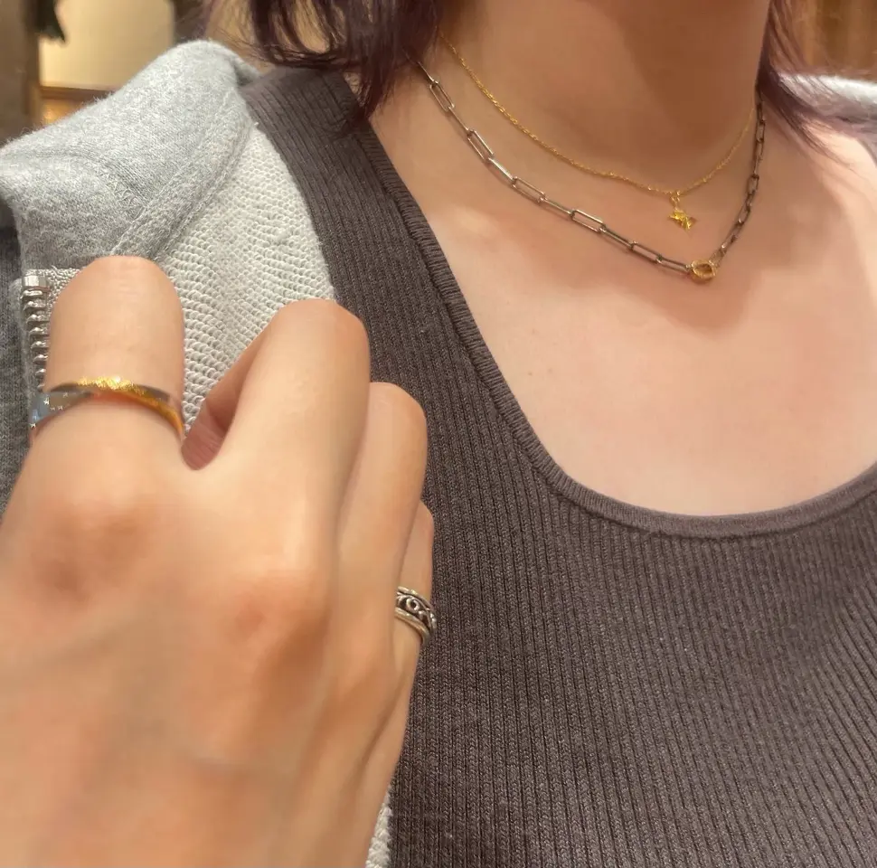 アラベスク シルバー925 K24（24金）ゴールドプレートリング/指輪