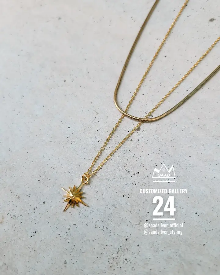 MOTO シルバーネックレス　ゴールドトップ　24k 18k 星 スター　old MOTO シルバーネックレス ゴールドトップ 24k 18k 星 スター old