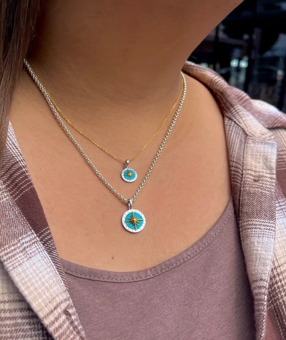 サンシンボル アラベスク 天然石ターコイズ シルバー925 K24（24