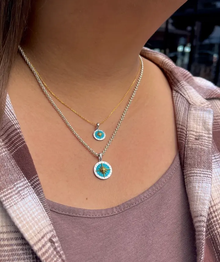 サンシンボル アラベスク 天然石ターコイズ シルバー925 K24（24金