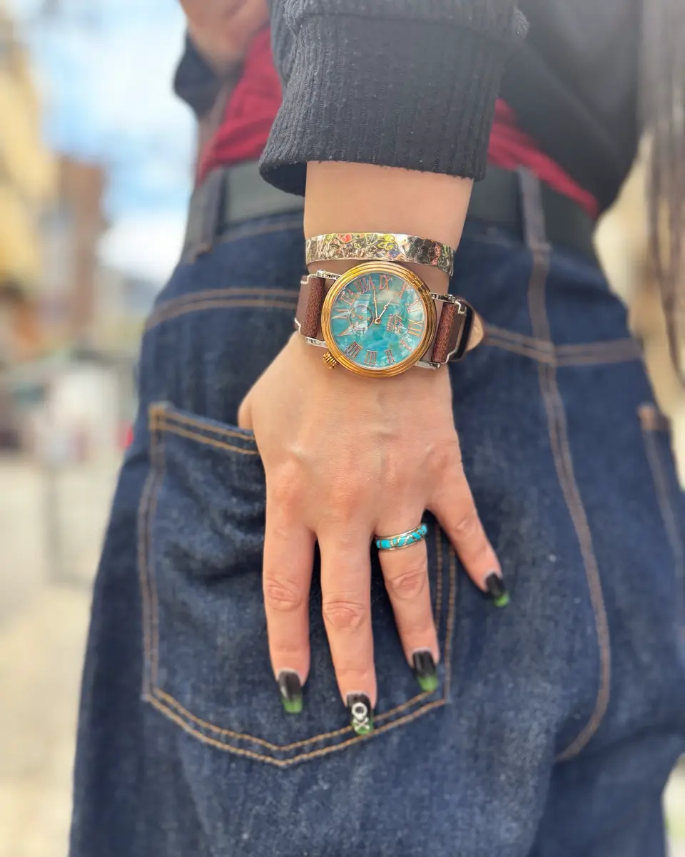 ターコイズ オートマチック自動巻き腕時計｜STONE WATCH