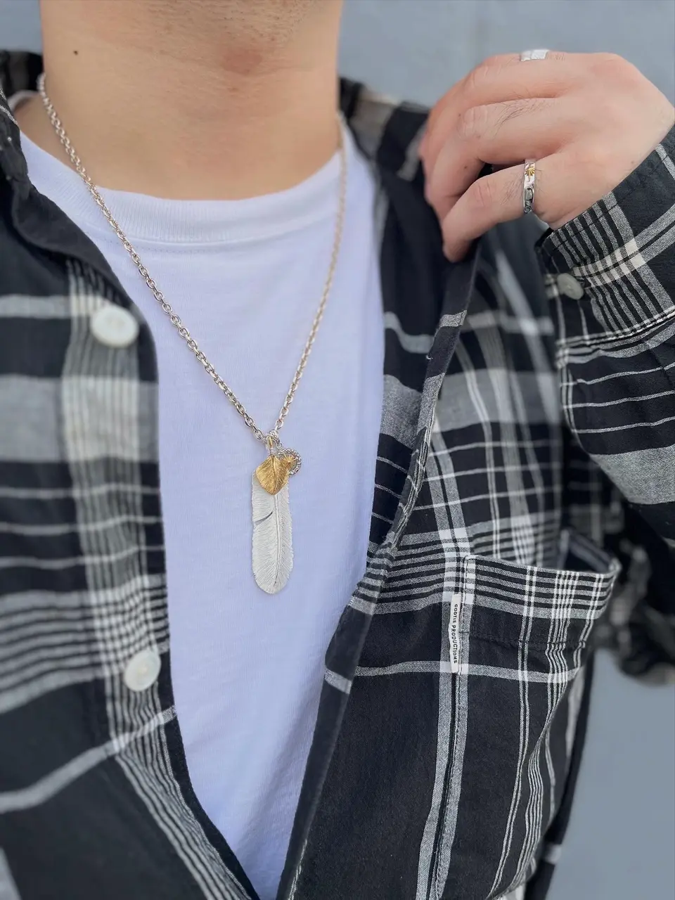 サンシンボル シルバー925製 K18（18金）ゴールドプレート ペンダント