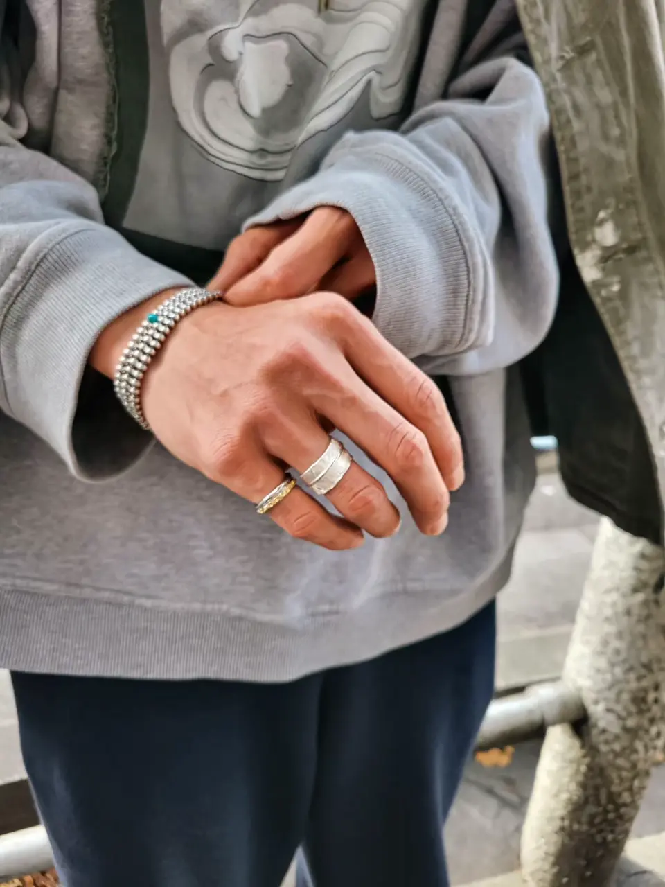 アラベスク シルバー925 K24（24金）ゴールドプレートリング/指輪