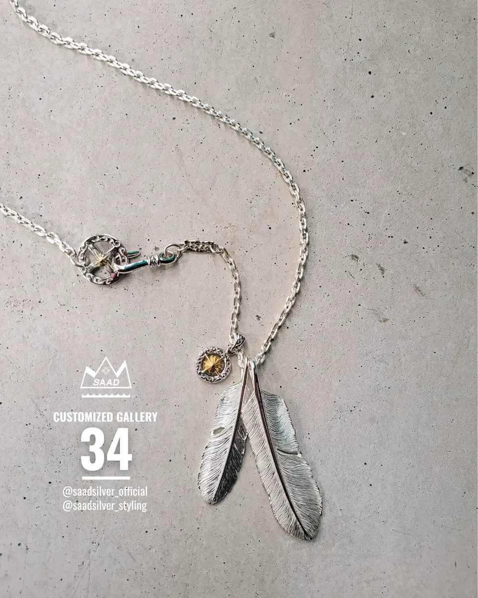 アラベスク エンドフック シルバー925 ネックレスパーツ｜SAAD FEATHER