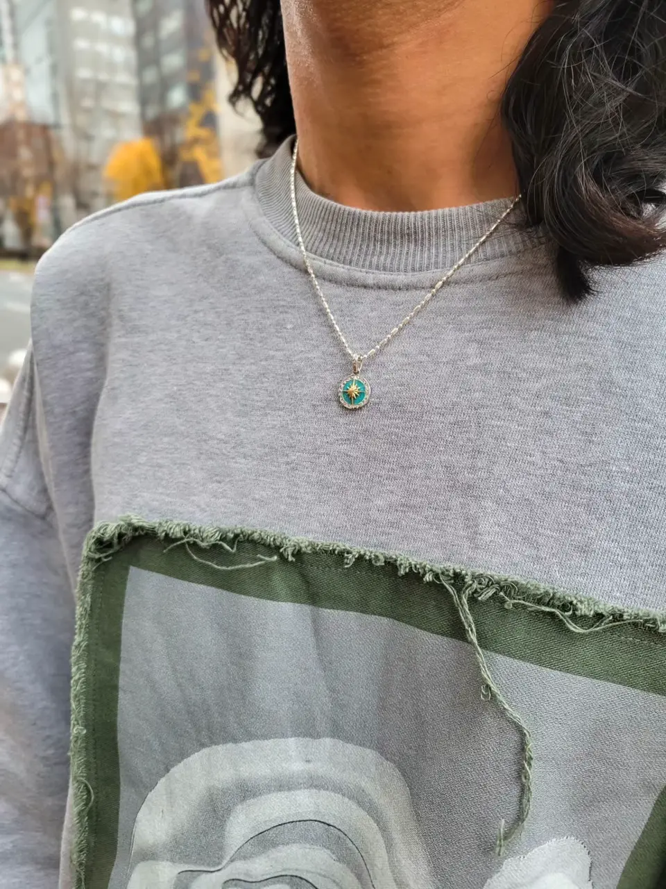 サンシンボル アラベスク 天然石ターコイズ シルバー925 K24（24金