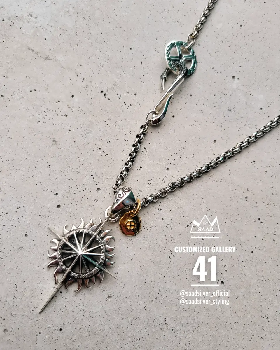 イーグルクロウ S字フック シルバー925 ネックレスパーツ｜SAAD