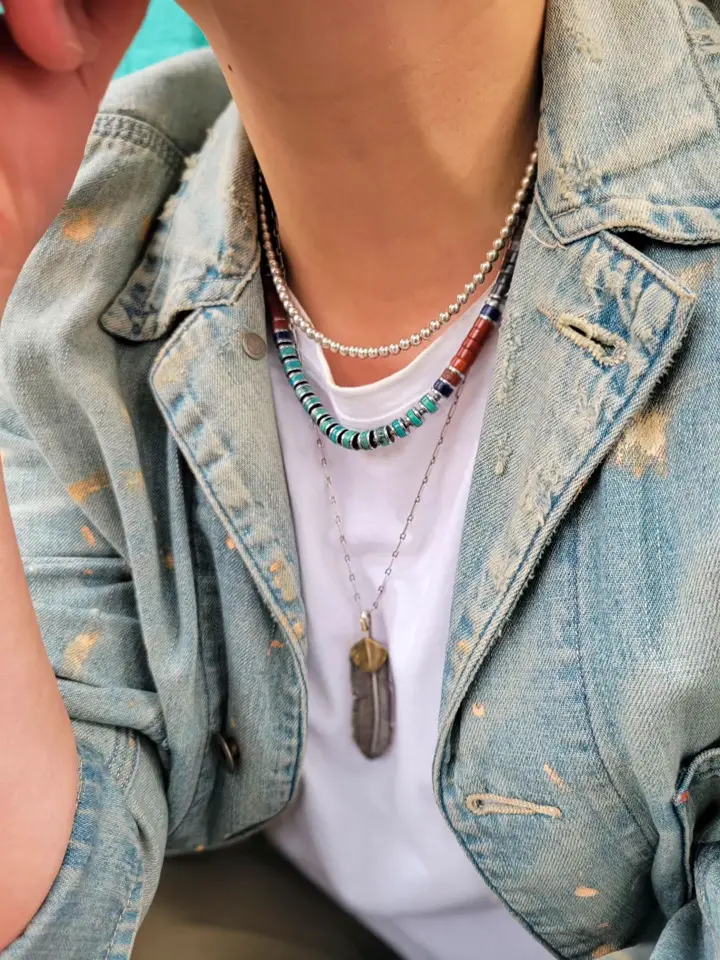 Canyon Sky ヒーシー 天然石 ターコイズ シルバー925 ネックレス 6.0mm